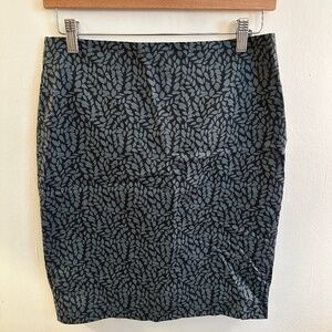 LOFT Leaf Pattern Pencil Skirt